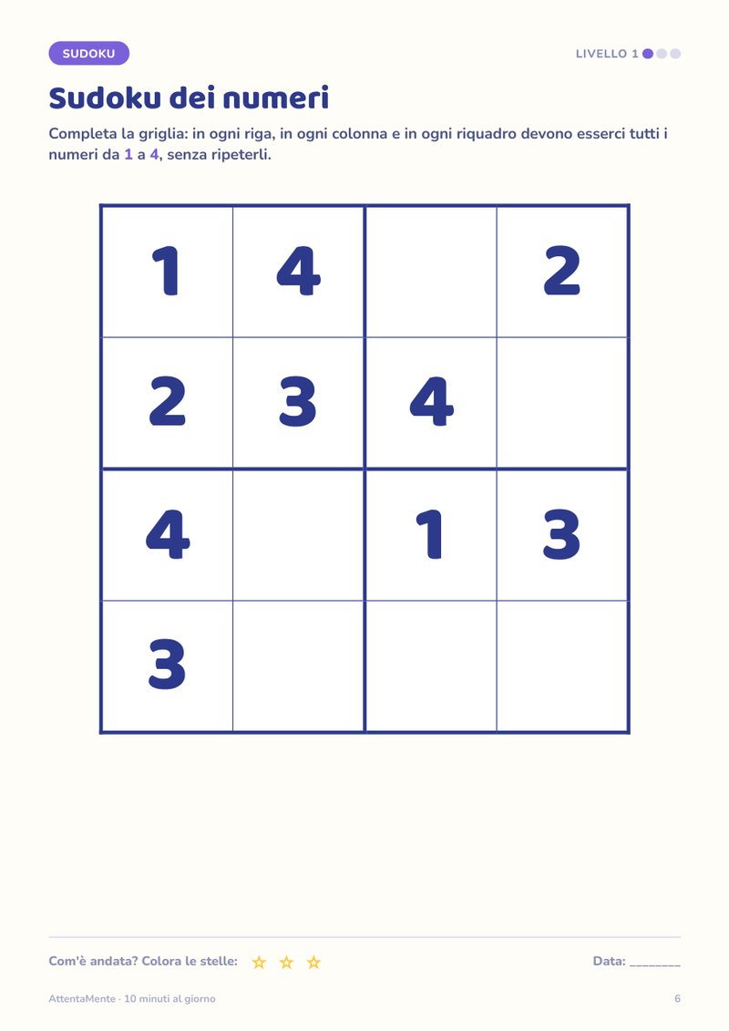 Sudoku dei numeri